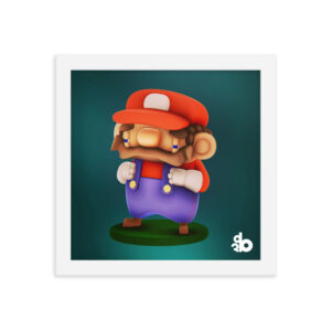 Poster con cornice Super Sad Mario