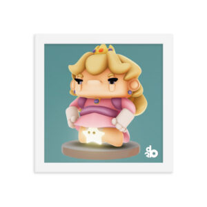 Poster con cornice Princess Peach