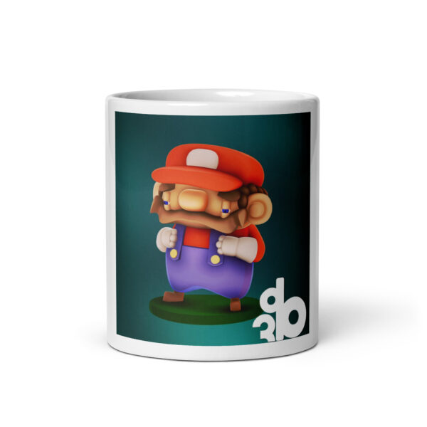 Tazza bianca lucida Super Sad Mario