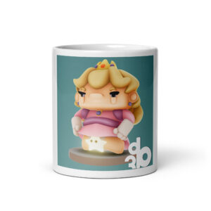 Tazza bianca lucida Princess Peach