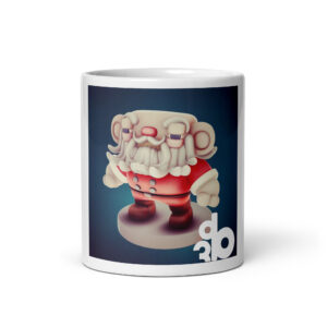 Tazza bianca lucida Santa Claus