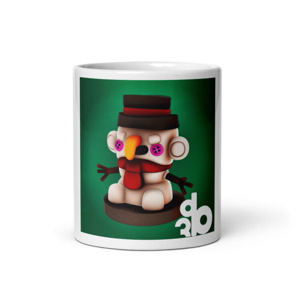 Tazza bianca lucida Snowman