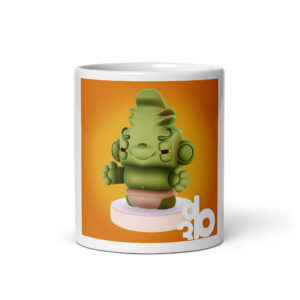 Tazza bianca lucida Baby Grinch